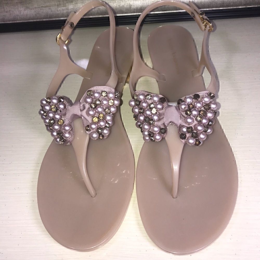 Enzo Angiolini Aiza Embellished Bow Thong Sandal 9